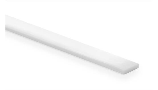 Flat profile A2085B, 14x3 mm
(PVC elastic, white), 200 m/spool